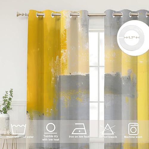 Miniatura 730 de Cenefas de cocina modernas con patrón de cobre marrón dorado para ventanas, cenefas opacas abstractas de marcas de arañazos y cortinas opacas