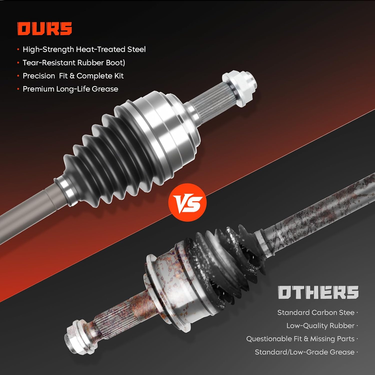 Front left CV Axle Shaft Assembly 3.5L 3.5 Fits for Honda Odyssey 2007-2010, for Ridgeline 2006-2014, Replace for 66-4258