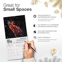 Vista 30 de RED EMBER Astronomy 2026 Wall Calendar 12 Month 12" x 24" Open Thick & Sturdy Paper Giftable Calendar 2026