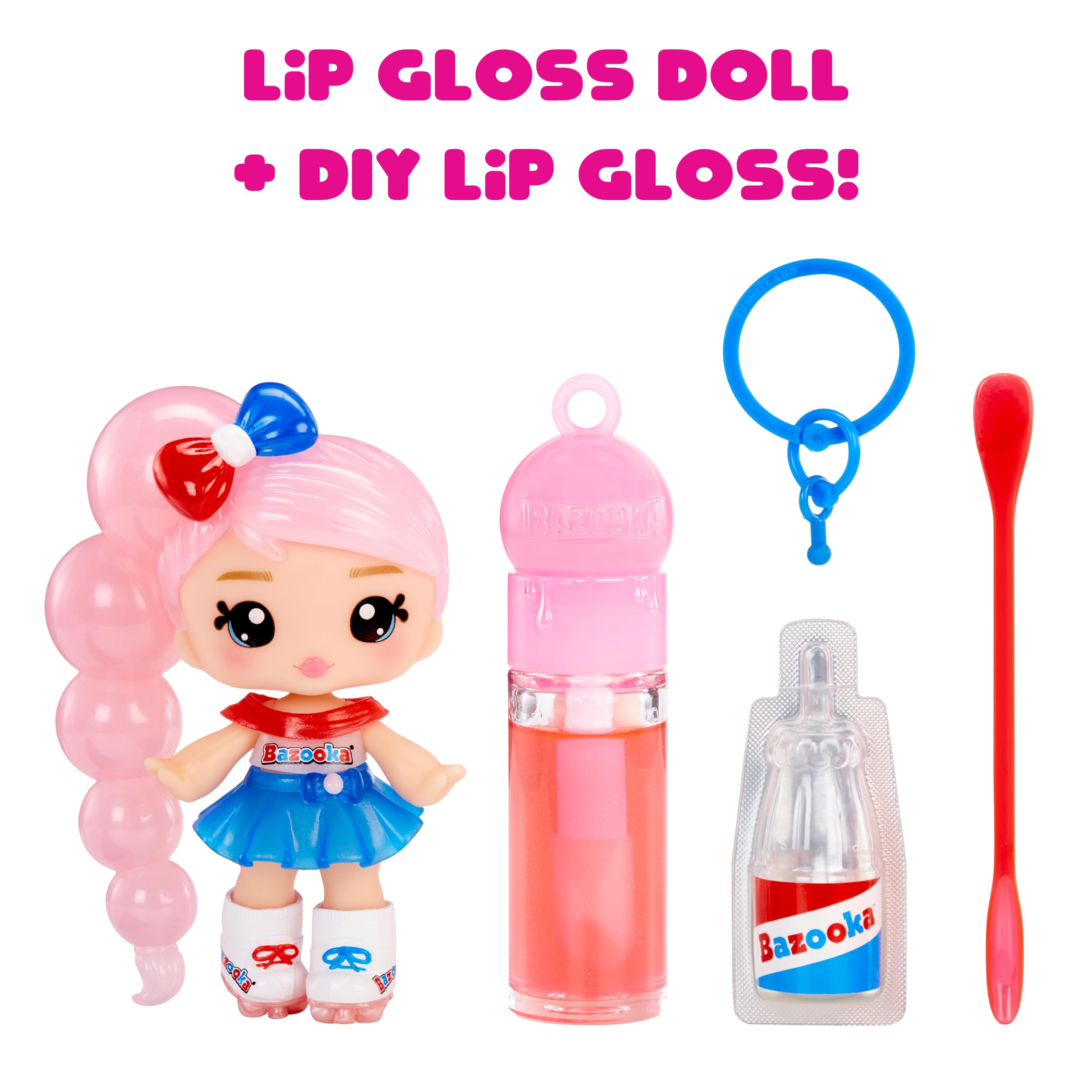 Yummiland x Licensed Sweets Lip Gloss Doll: Bazooka Bubble Gum, Jojo Bubblegum, Includes 1 Doll - Image 3
