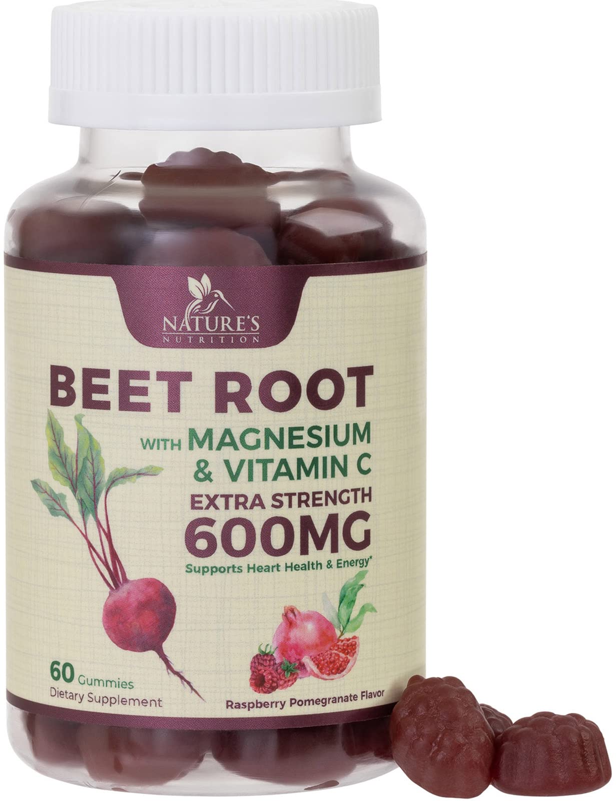Buy Beet Chews Gummies with Beetroot Energy & Heart Support, Natural