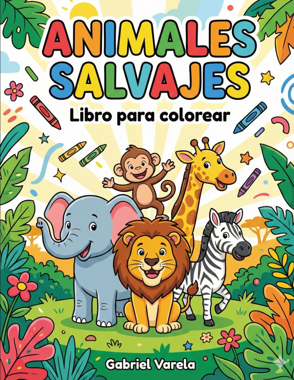 Animales Salvajes: Libro para colorear