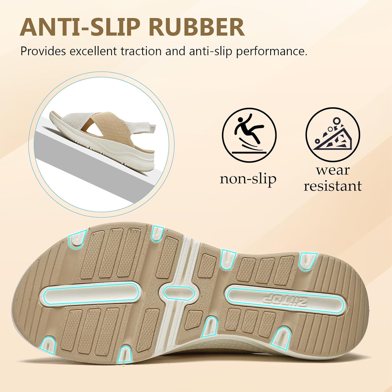 Womens Orthopedic Sandals Ladies Recovery Sport Outdoor Adjustable Strap Sandals with Comfortable Plantar Fasciitis Arch Support - Image 6