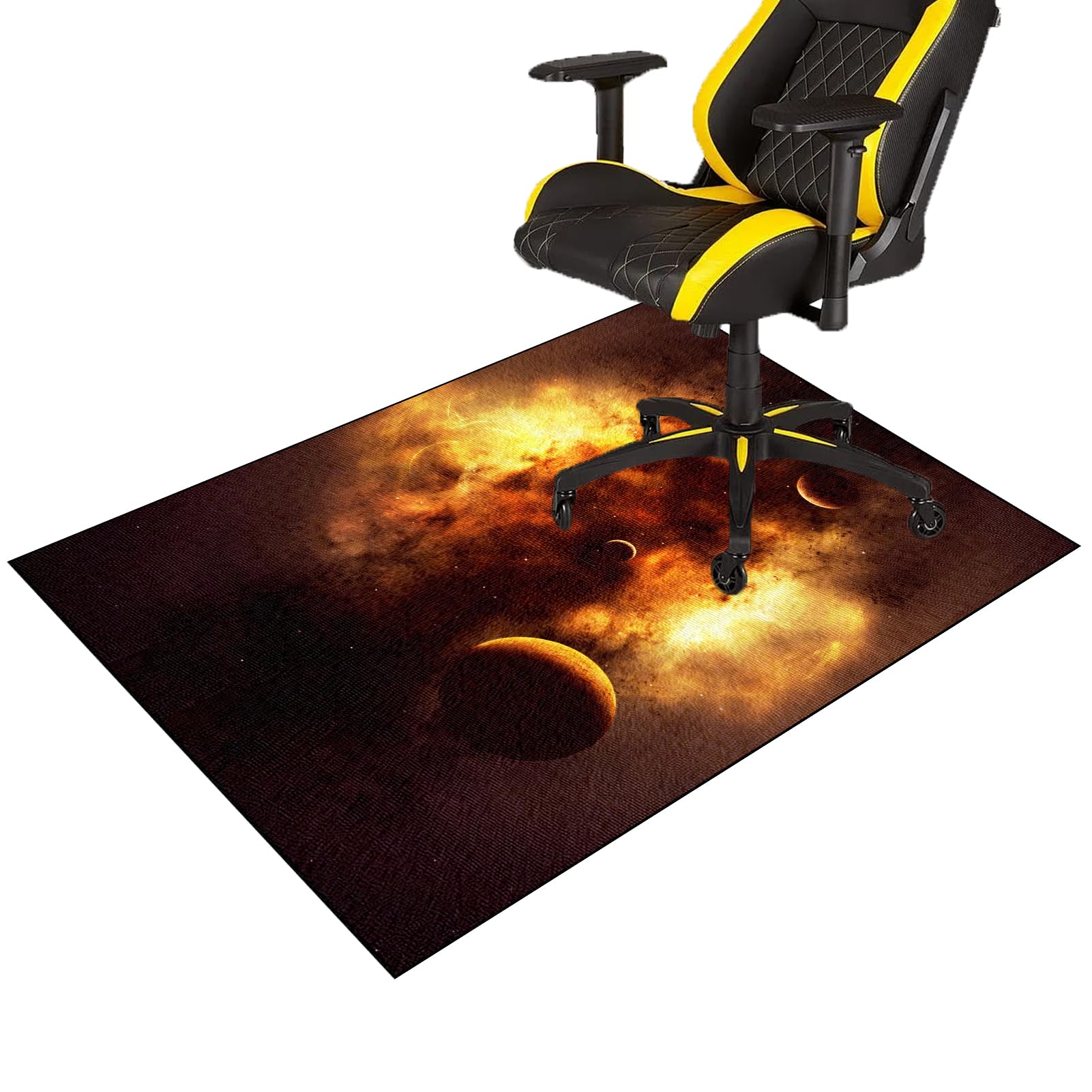 Gaming Chair Mat for Hardwood Floors Non-slip Computer Chair Mat Office Chair Mats for Carpeted Floor Low Pile Desk Chair Mat Gaming Rolling Chair Mat for Carpet Hard Floor Protector Mat 160 x 180 cm