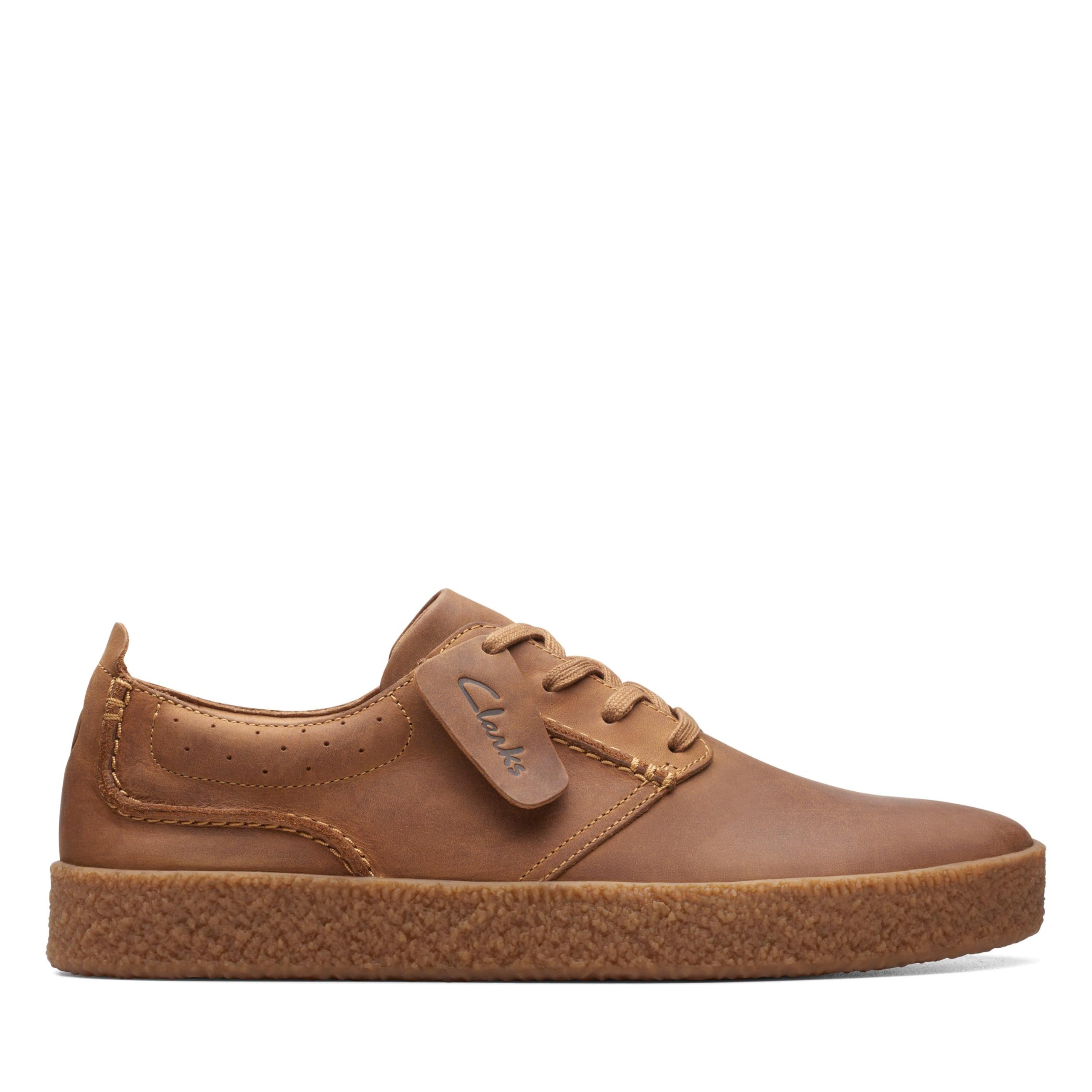 Clarks Men's Streethilllace Sneaker, Dark Tan Lea, 10 UK