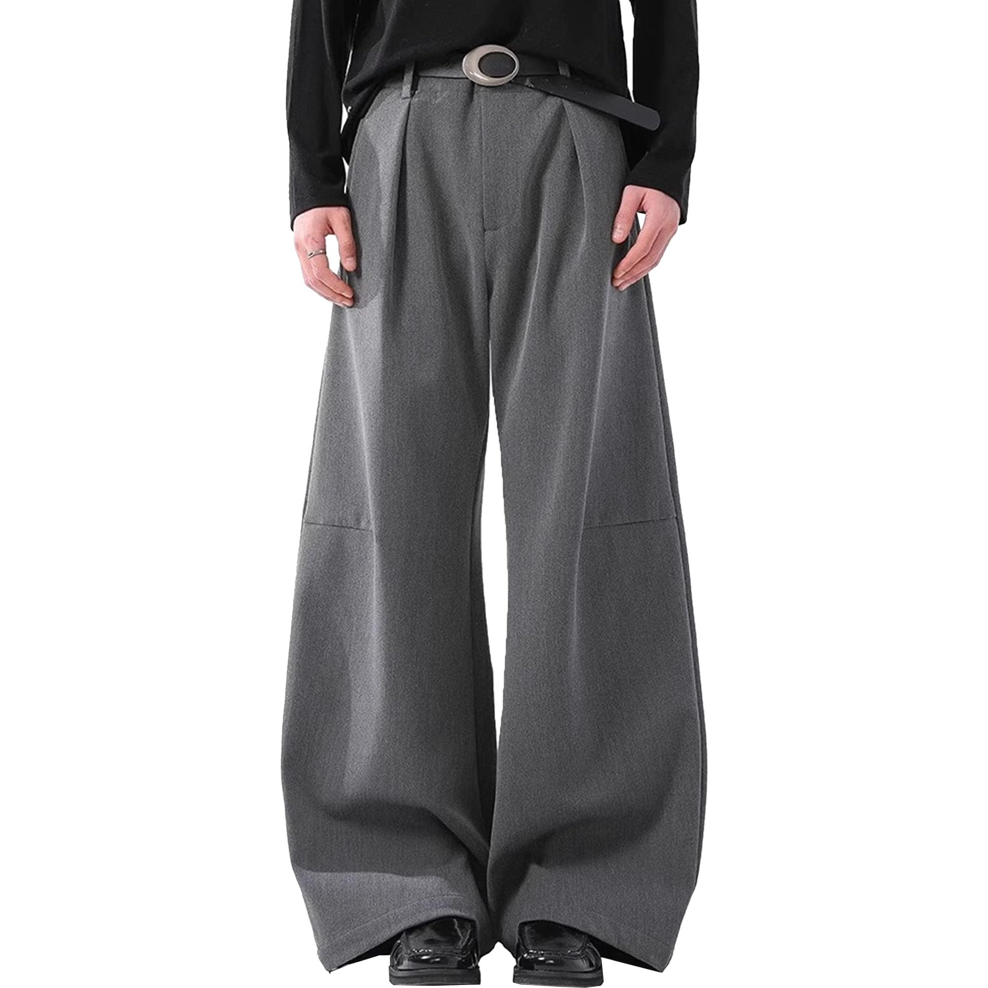 Pantaloni larghi da uomo a gamba larga plissettati vestibilità ampia pantaloni stile vecchio denaro pantaloni vestibilità rilassata pantaloni a gamba larga per uomo
