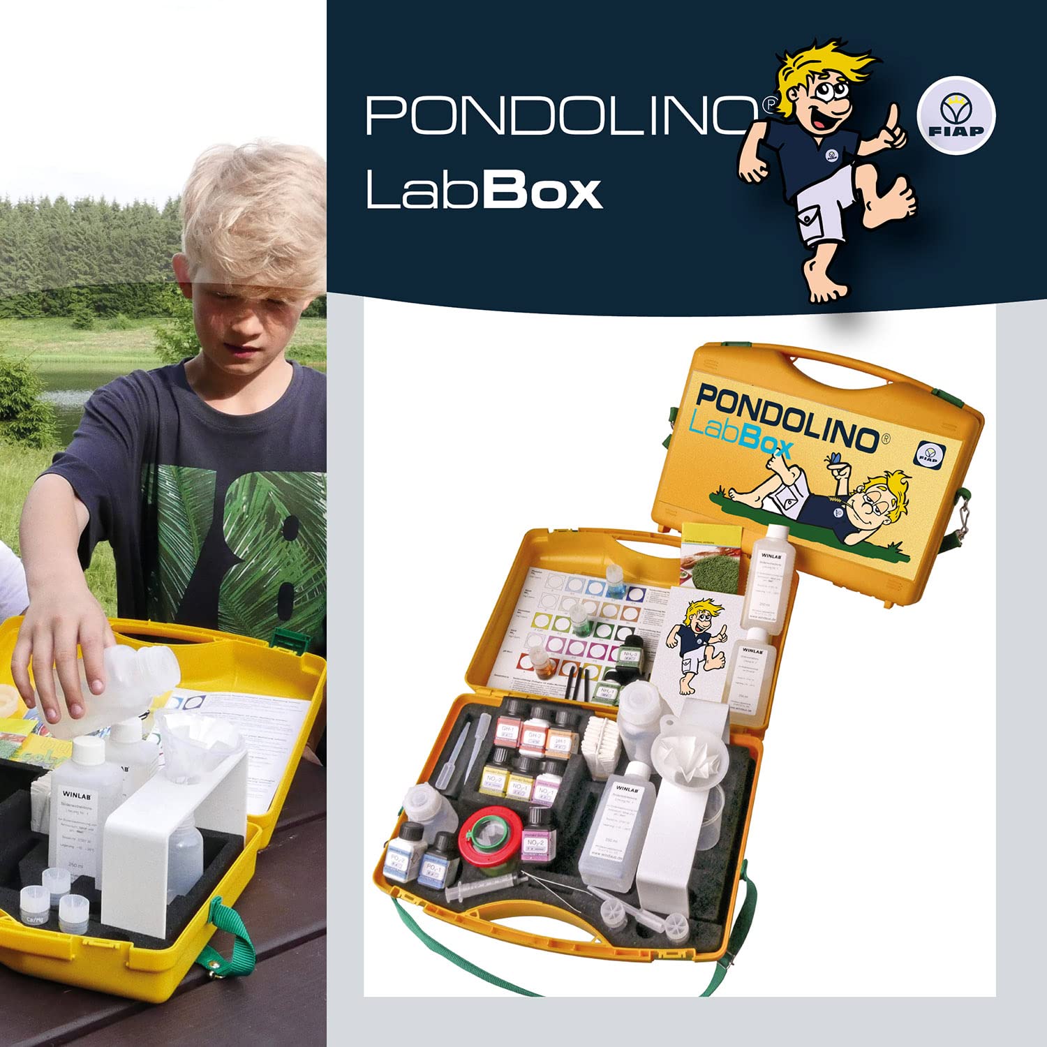 LabBox - Testkoffer - Umweltuntersuchungen - Gruppen und Projektarbeit - Reagenzien-Testsets für je 50 Bestimmungen - Schüler - Labor