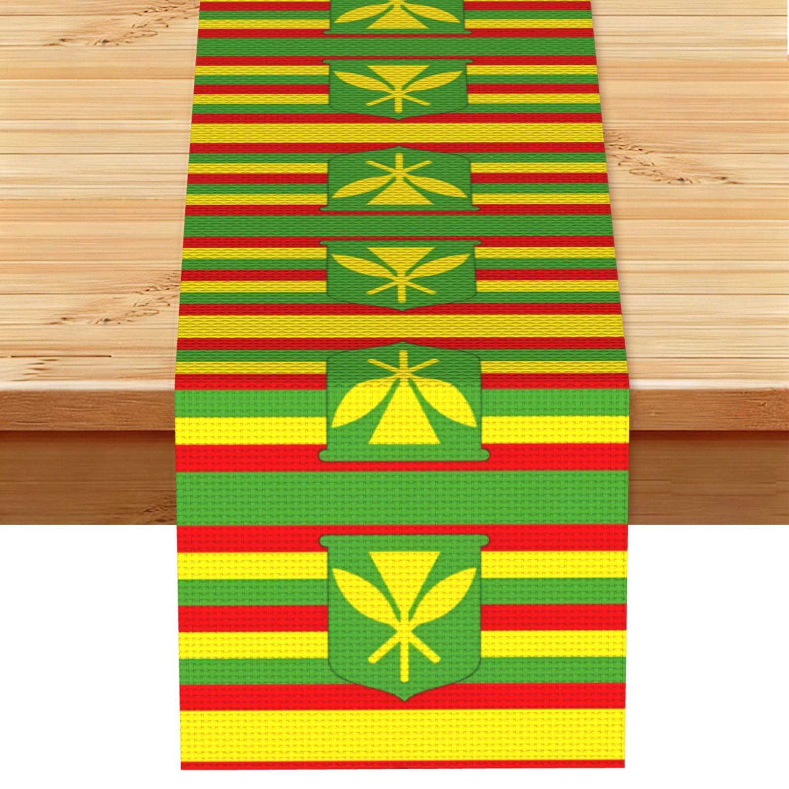 Hgiuydrd Native Hawaiian Flag Print Table Runner World Cup-Themed Dining Table Decor For Coffee Dining Table And More
