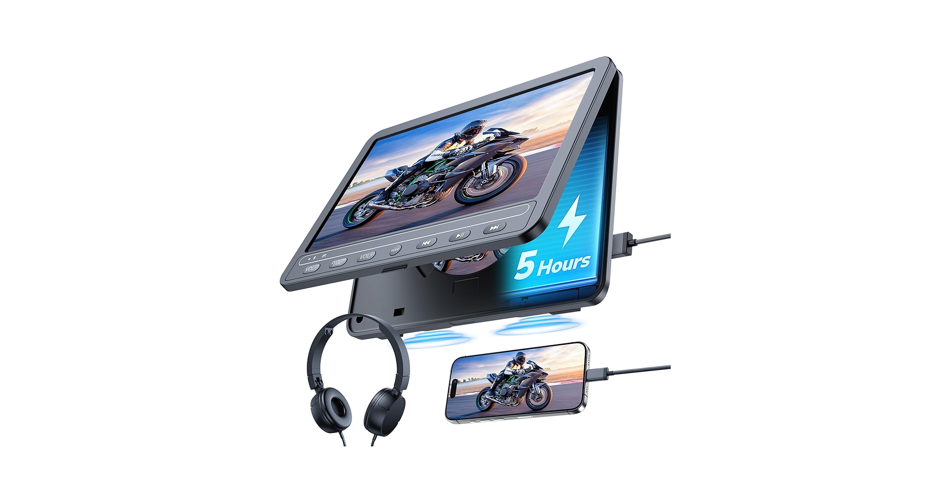 Amazon.co.jp: GOnavidio 10.5 インチ ヘッドレストモニター