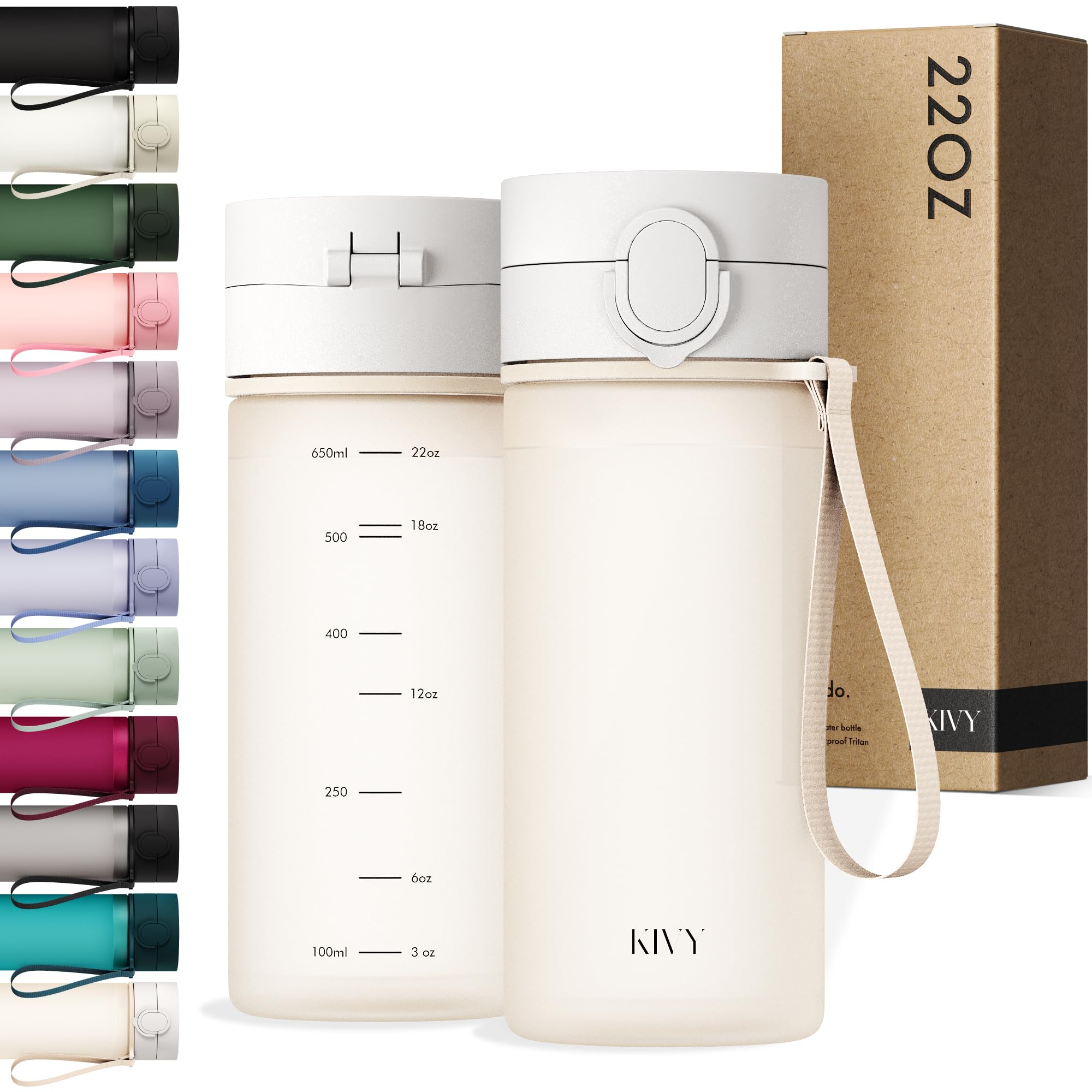 KIVY Tritan Botella de Agua 1.5L [IRROMPIBLE] - Water Bottle Sin BPA para Gimnasio, Gym & Deporte - Garrafa Reutilizable de Plástico Apto Lavavajillas - Cantimplora Deportiva, Oficina y Escuela — view 35