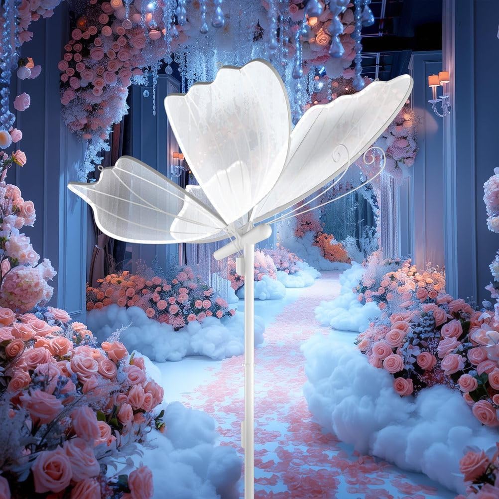 Lámpara de pie LED de mariposa con altura ajustable para decoración 8
