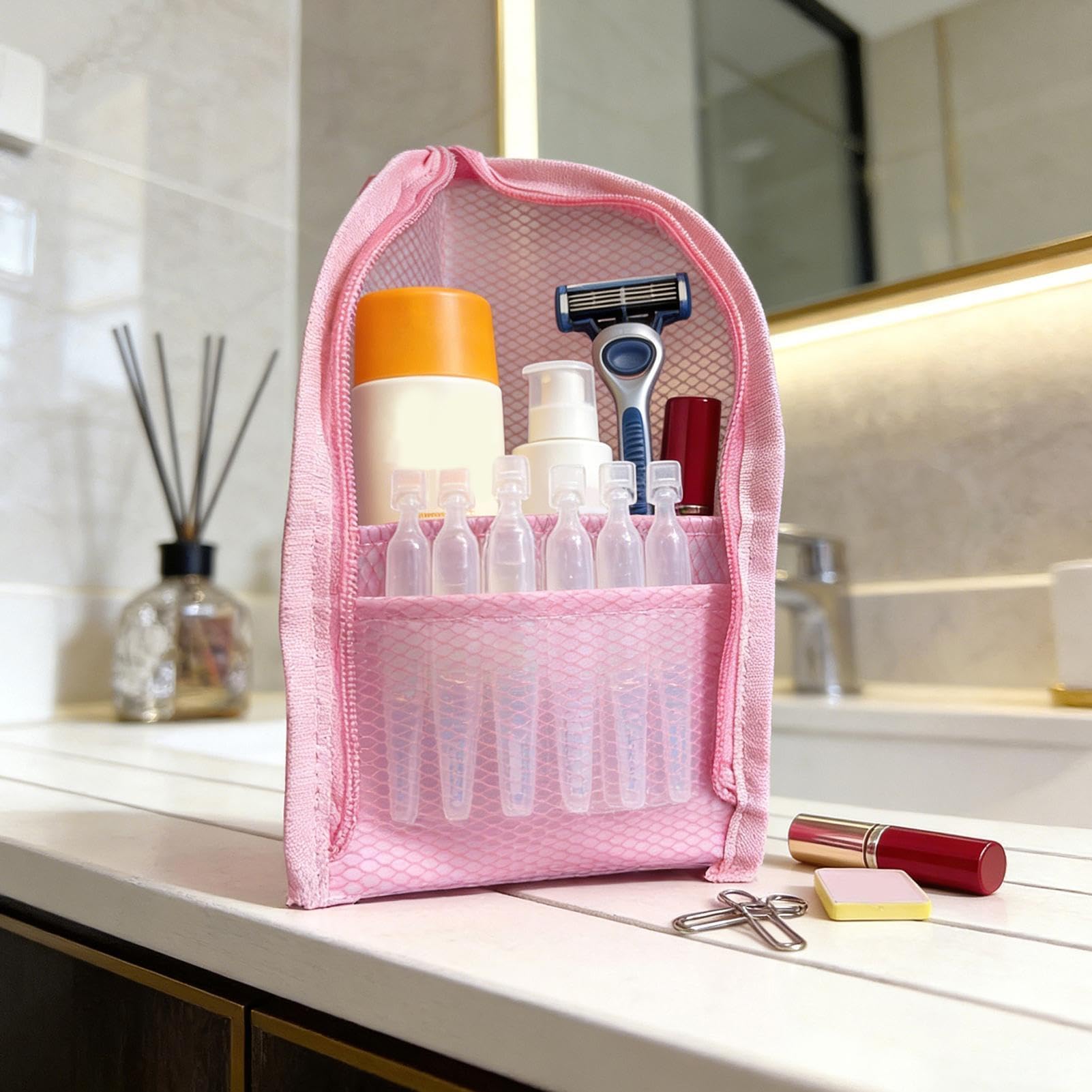 Bolsa de inodoro de pie impermeable – Bolsa de malla portátil para exteriores y emergencias