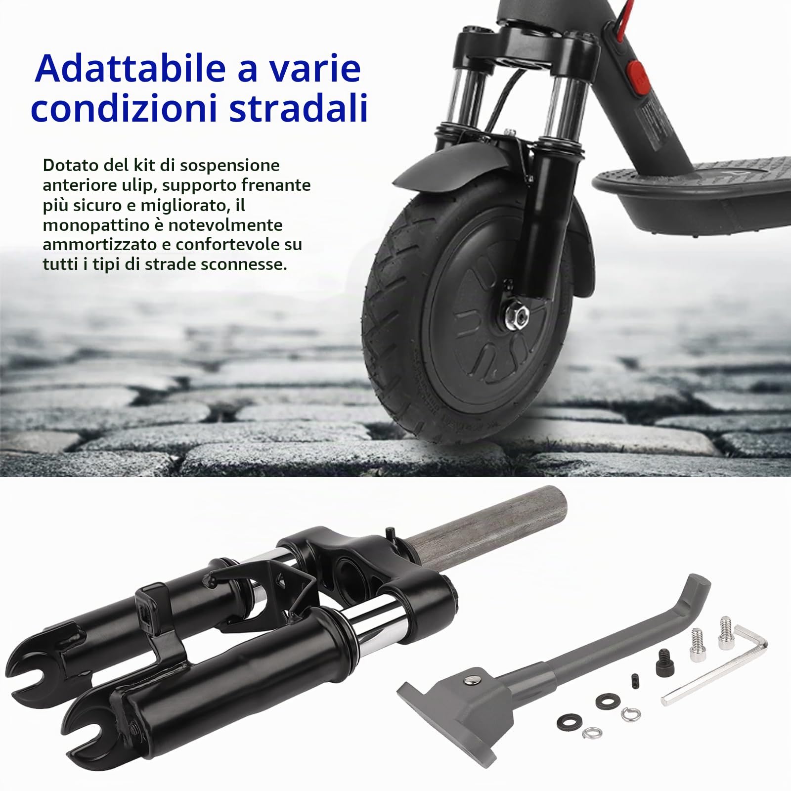Aisny Forcella Ammortizzata per Scooter E, Sospensione per Segway Ninebot Max G30D G30LD G30D 2 G30LE Ammortizzatore per Scooter E Forcella Antiurto per Modifica e Riparazione Ninebot Max G30