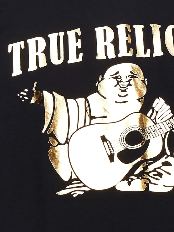 True Religion Men's Big Buddha T-Shirt US Size 3X-Large Black, Black, 3 XL