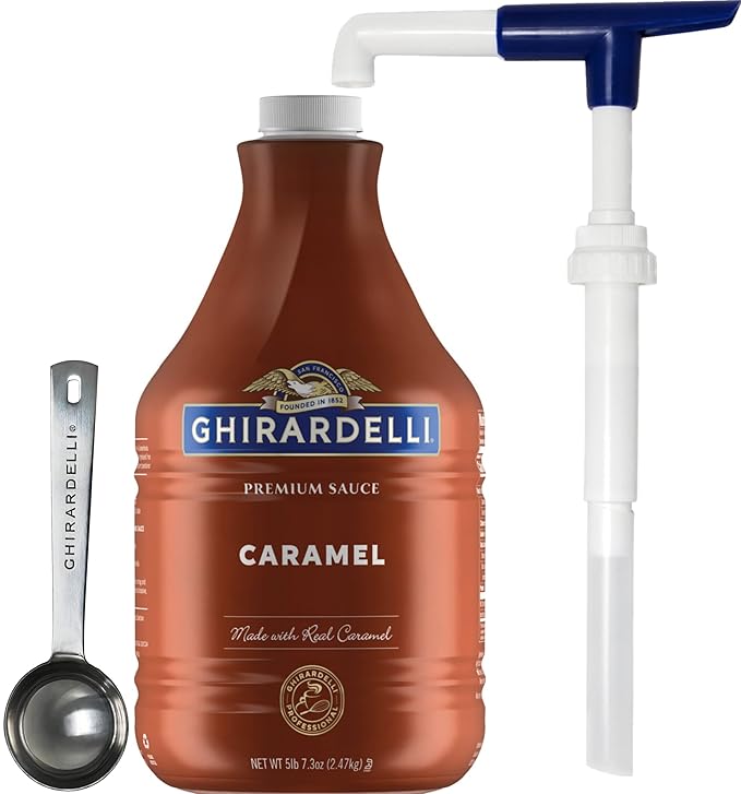 Ghirardelli Caramel Sauce, 87.3 oz (5 lb 7.3 oz) Bottle