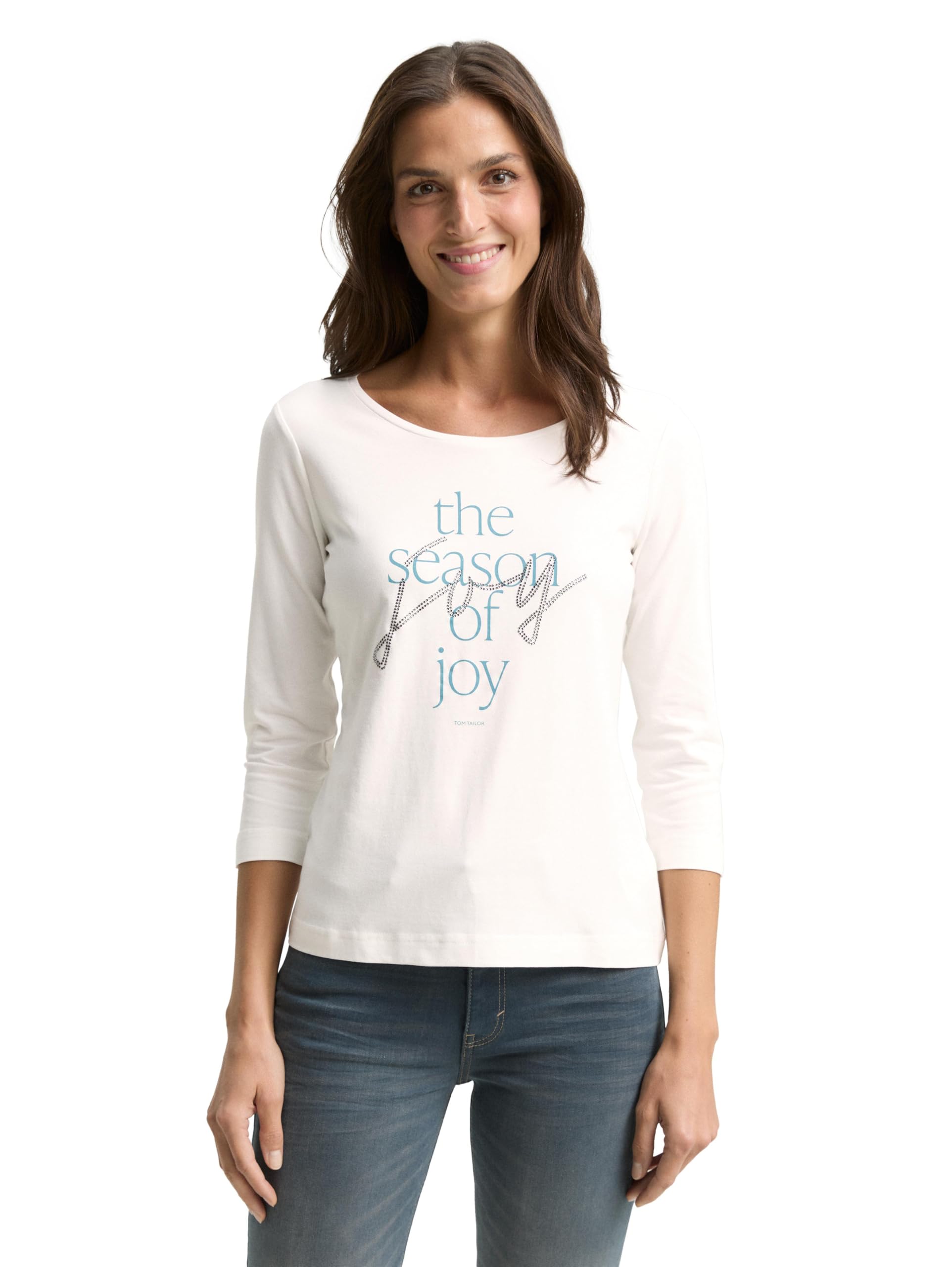 TOM TAILOR Damen Langarmshirt mit Print