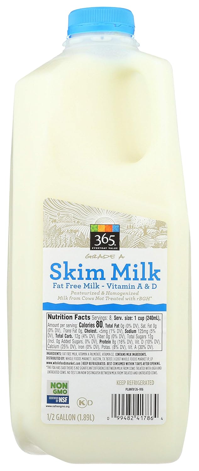365 by Whole Foods Market, Milk Fat Free Homogenized, 64 Fl Oz