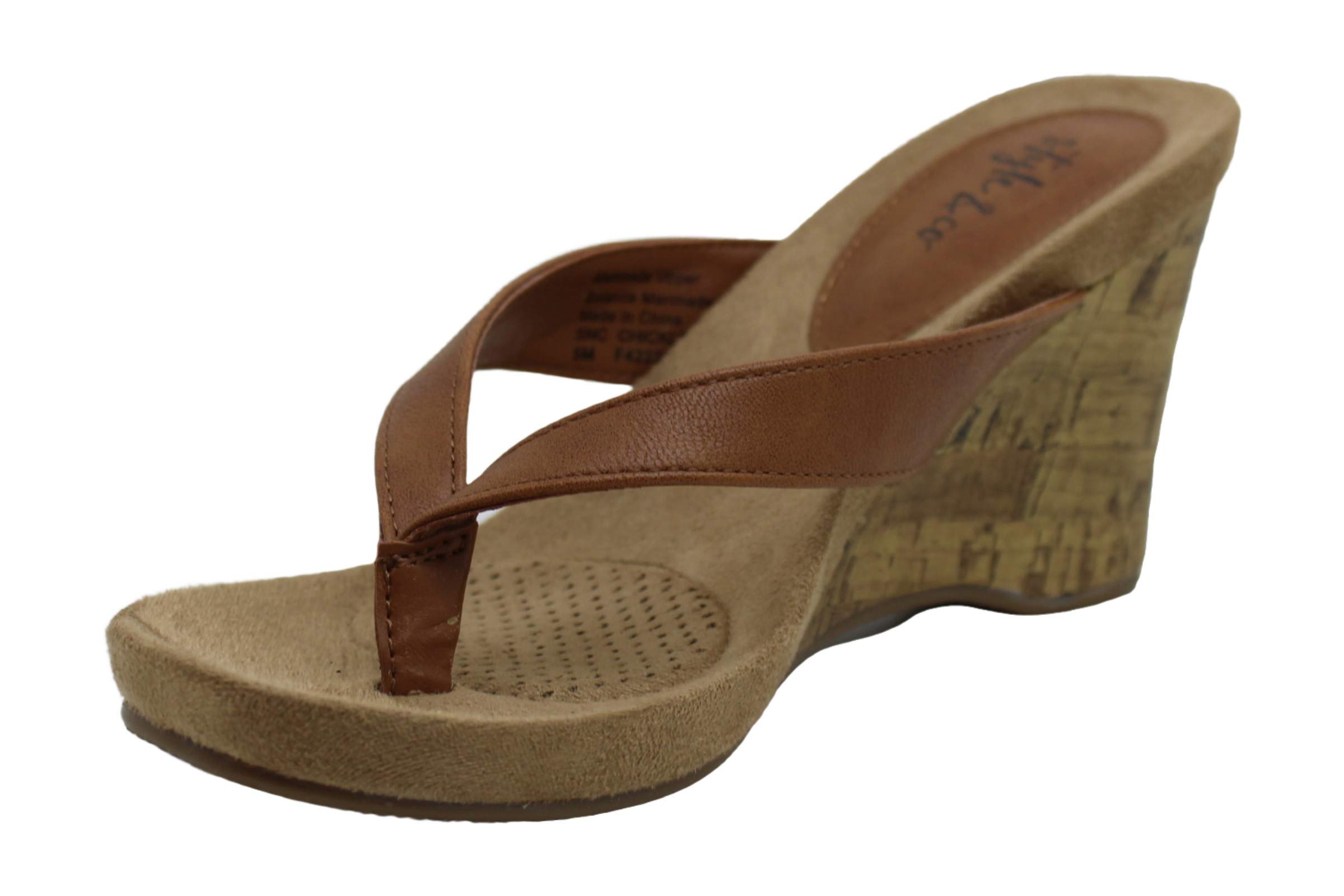 Style & Co.Womens Chicklet Thong Wedge Sandals