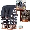 Colección de Casas de Pueblo de Cerámica - Miniatura Artesanal Coleccionable del Ayuntamiento de Alsfeld, Casa Alemana en Miniatura - Portavelas de Té B210N* 1