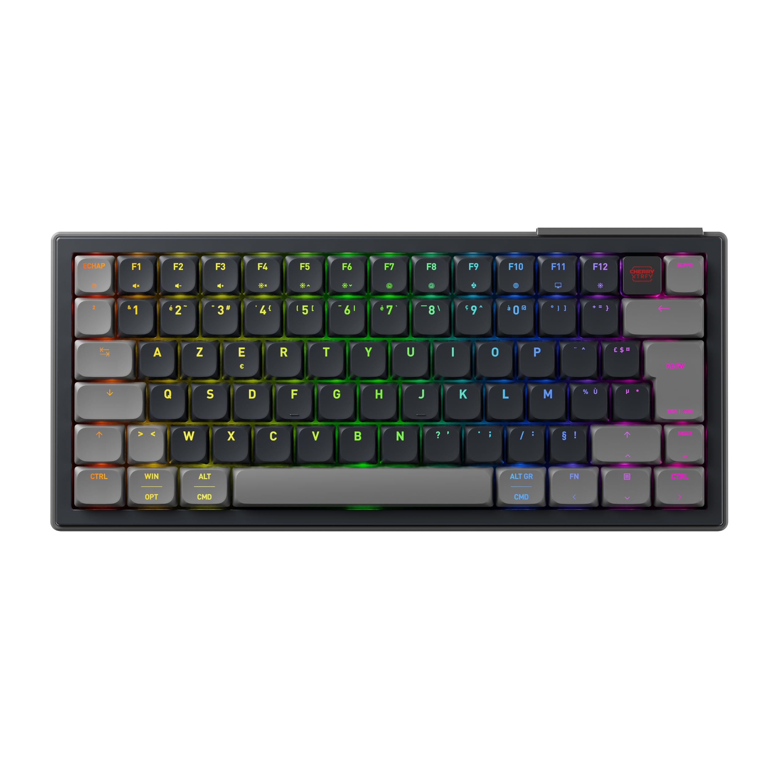 K63W Pro Compact Ultra-Wideband, Clavier de Jeu Mécanique 70% à Profil Bas, Connexion sans Fil UWB, 8 000 Hz, Switches MX LP 2.0 Red, Rechargeable, Disposition FR (AZERTY), Noir