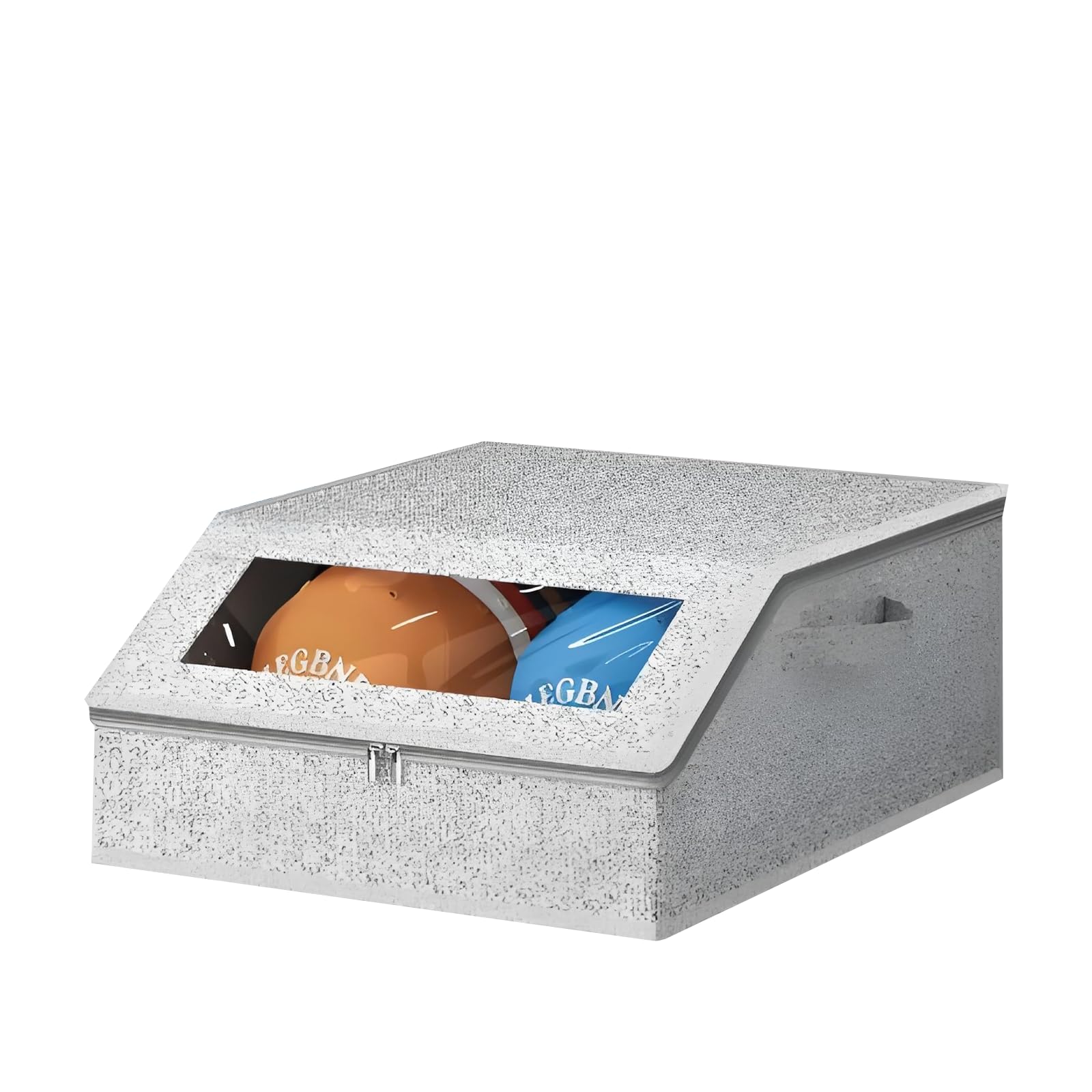 OUOAENR Stackable Baseball Cap Organizer with Lids for Closet (Large)