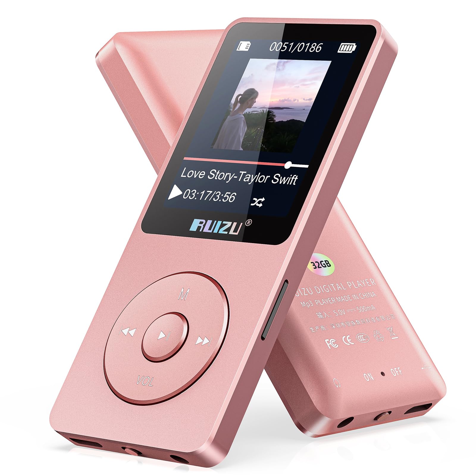 Amazon.co.jp: RUIZU 32GB MP3プレーヤーBluetooth 5.3、1.8 
