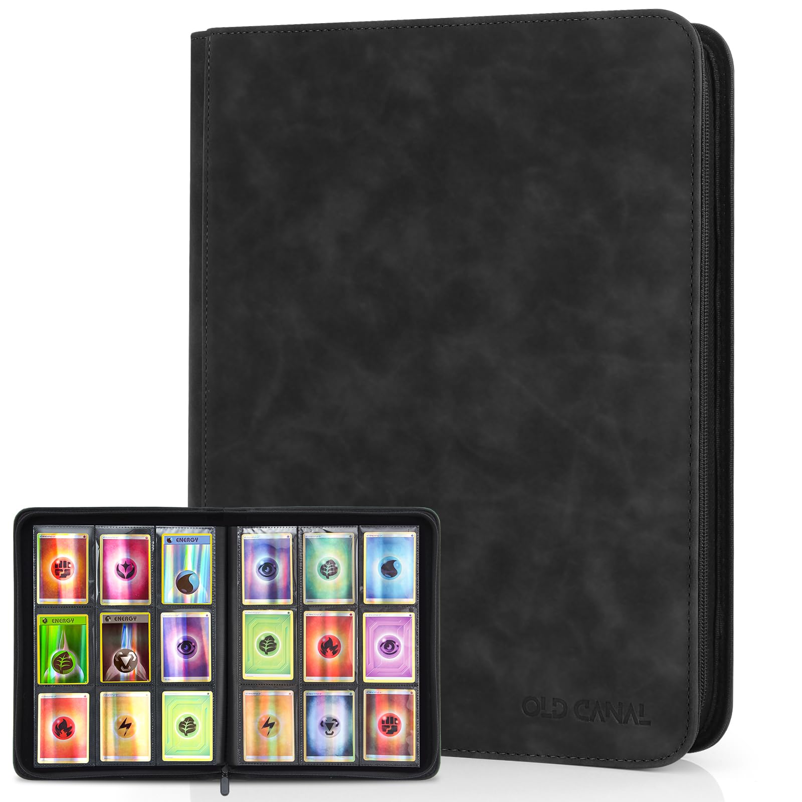 Álbum de para Cartas, Álbum de Cartas Coleccionista con 9 Bolsillos para 540 Cartas, Card Binder es Adecuado para MTG, TCG, Compatible con Varias Tarjetas de Tamaño Estándar(Negro)