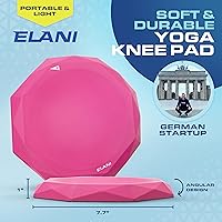 Vista 3 de ELANI Rodillera (paquete de 2) – Soporte de pilates extra grueso y cómodo – Jaleas de yoga rosas – almohadilla de rodilla de yoga extra gruesa