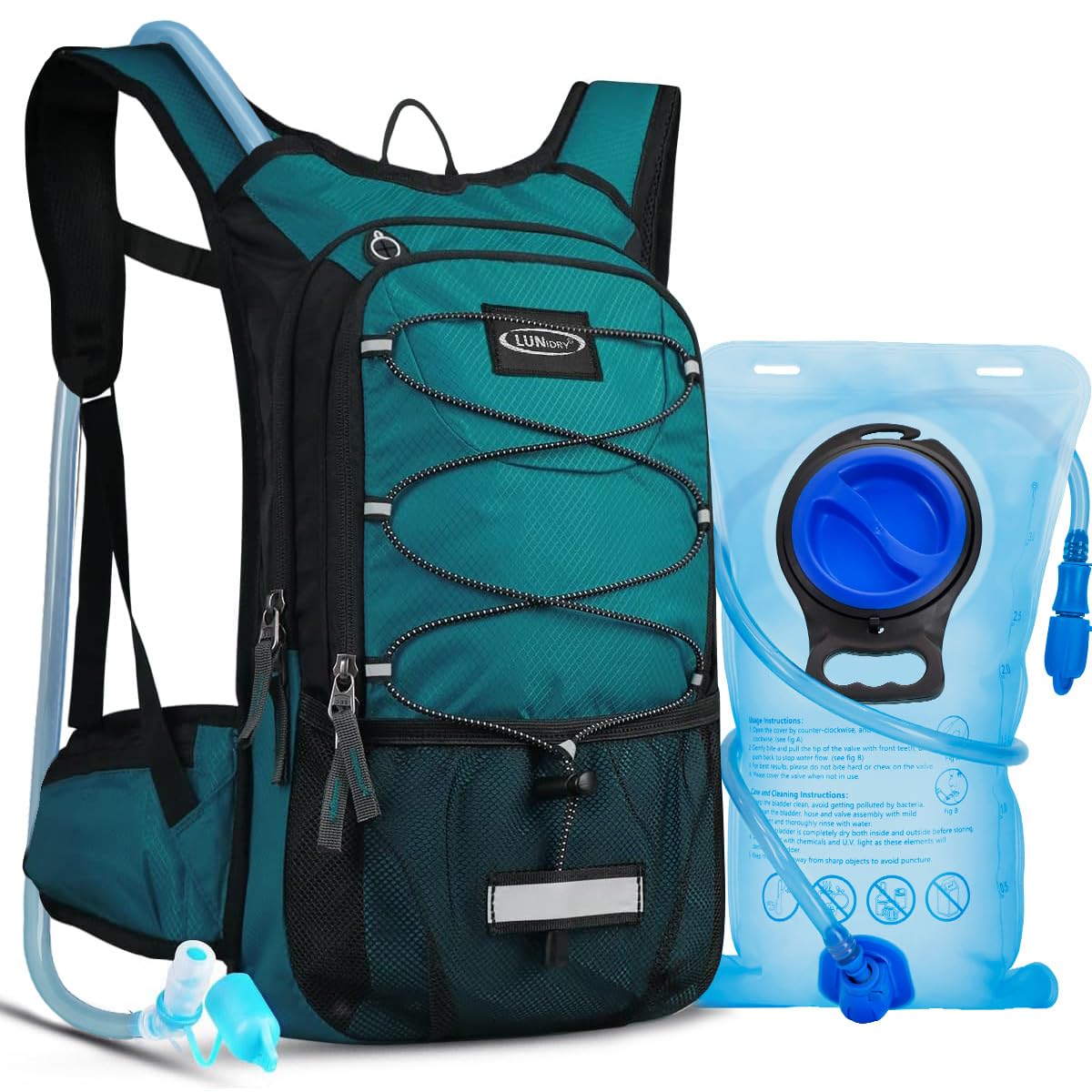 fahrradrucksack mit trinkblase Lunidry 3L, Laufrucksack Trinkrucksack 15L für Damen & Herren, Wasserdicht Sportrucksack Hydration Rucksack für MTB Ski Bike Outdoor Sport Sport & Freizeit Model:Geniesser 4.0 E Klapprad 20 Zoll ts
