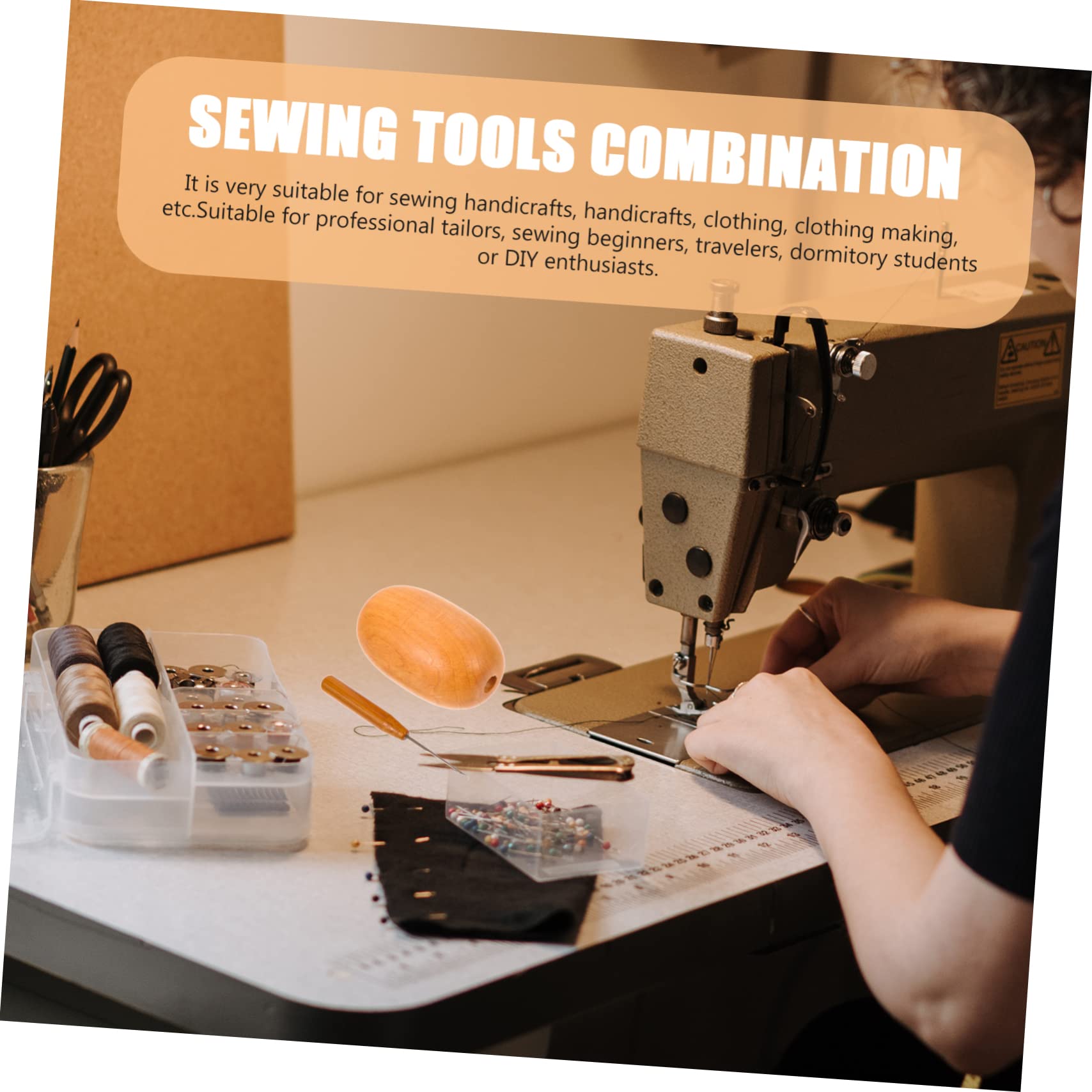 STOBOK 5 Juegos herramientas de tejer herramienta de aguja de coser kit de hilo y aguja measuring tape costureros completos herramienta de costura portátil accesorio de costura