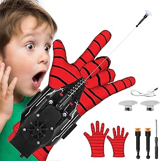 HNCSFW Spider Silk Launcher for Kids,Web Shooters- USB Type c Charging, Launch Distance 8ft - Can Grab Small Objects-Varie...