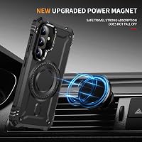 HARUINO Galaxy S25 mágneses tok állvánnyal, lencse védelemmel, ütésálló, fekete - S25, 2-black 6