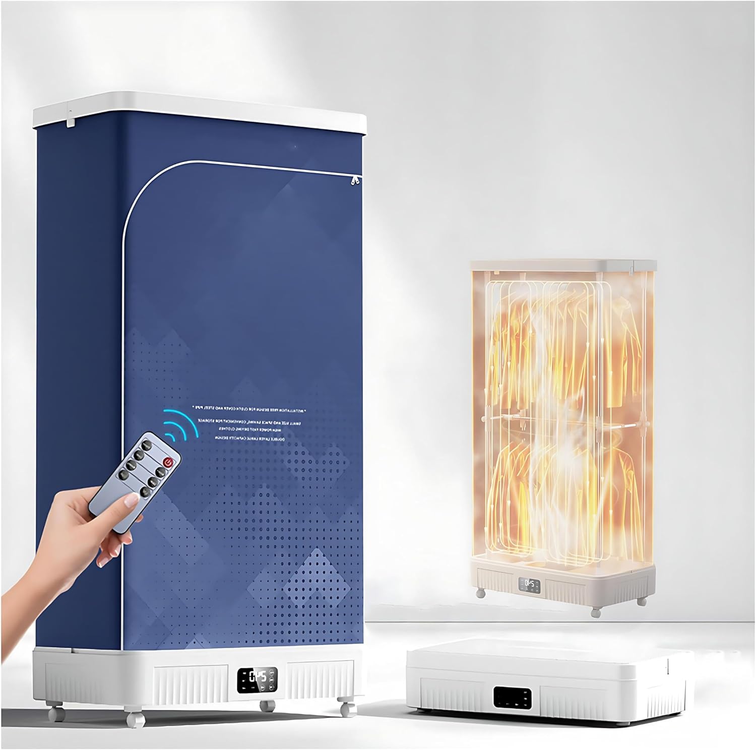 2000w Electric Clothes Dryer, Automatic Machine Foldable Portable Drying Smart Machine,Suitable for Clothes and Fabrics, Quick Dry