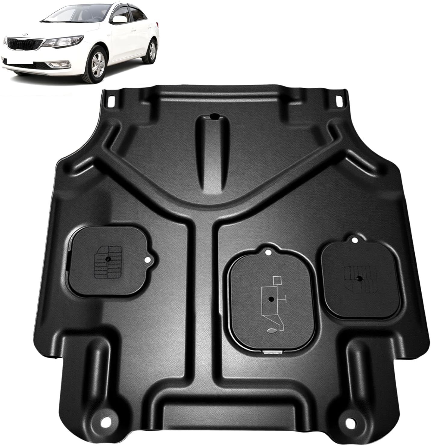 Front Engine Splash Shield Fit for 2015-2016 Kia Forte Engine Case Guards Suitable for Forte Under Engine Cover Mud Flaps Directly Replace Original