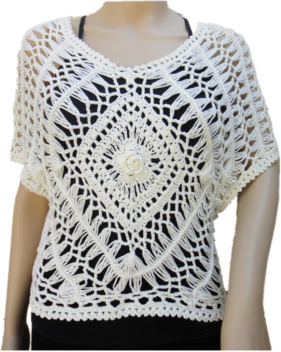 White crochet tunic top Clearance