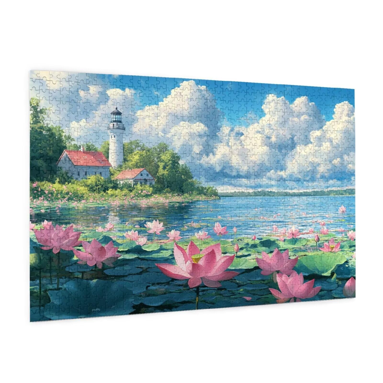 Puzzle Lotus, 6000 elementów, jezioro, puzzle dla dorosłych, z pudełkiem na prezent, "zrób to sam", duże drewniane puzzle dla dorosłych, gra zręcznościowa dla całej rodziny, prezenty dla kobiet, 105 x