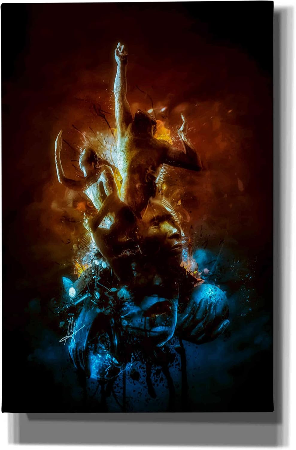 Epic Graffiti ' Hell are The Others' by Mario Sanchez Nevado Canvas Wall Art, 12" x 16", Brown