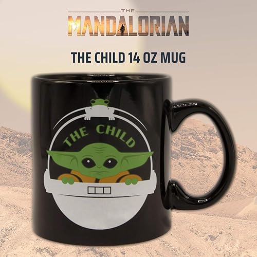 Miniatura 95 de Silver Buffalo Star Wars The Mandalorian Repeat Poses - Taza de café de cerámica estilo campista, 20 onzas Repetir Poses