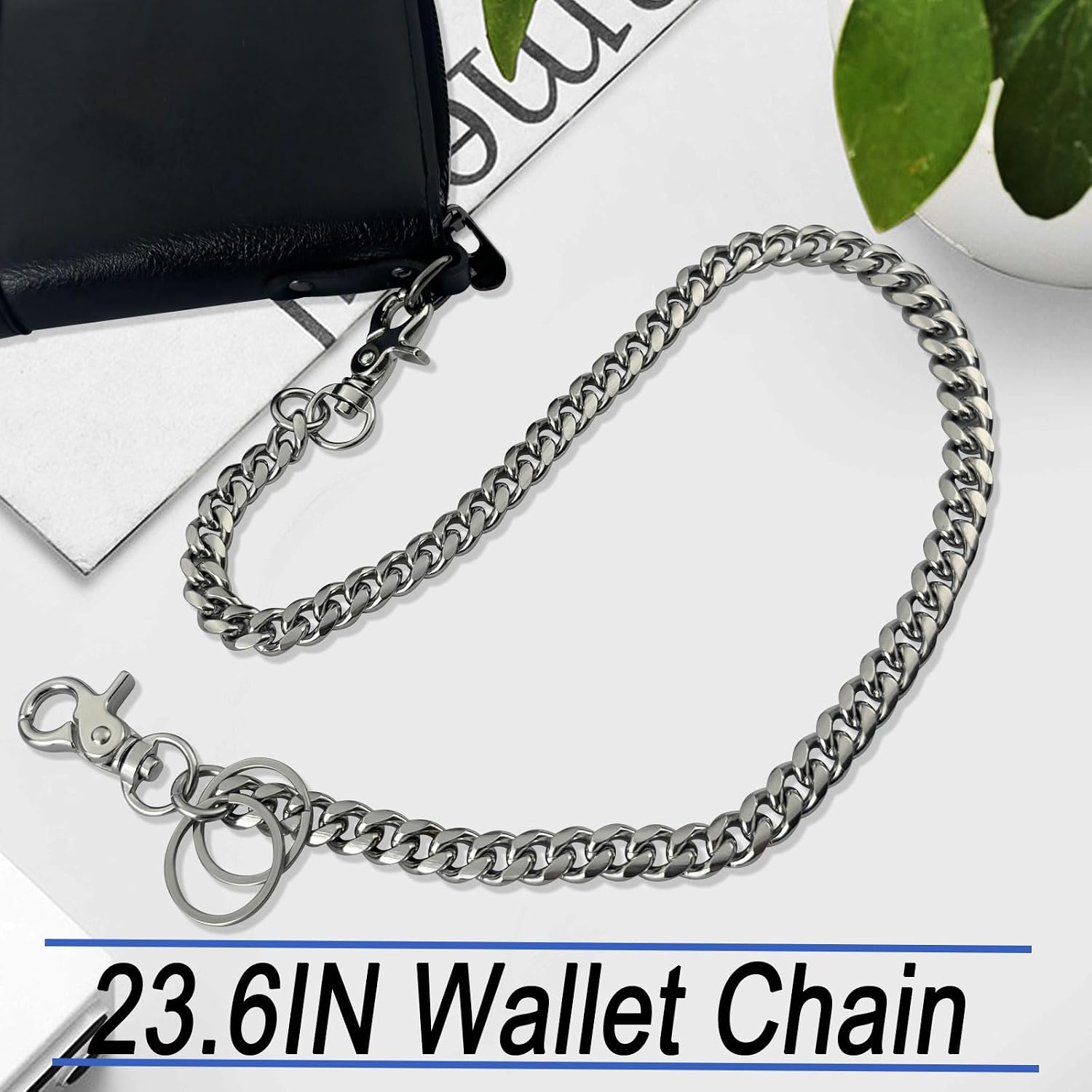 Wallet Chain,Stainless Steel Pants Chain for Men Women