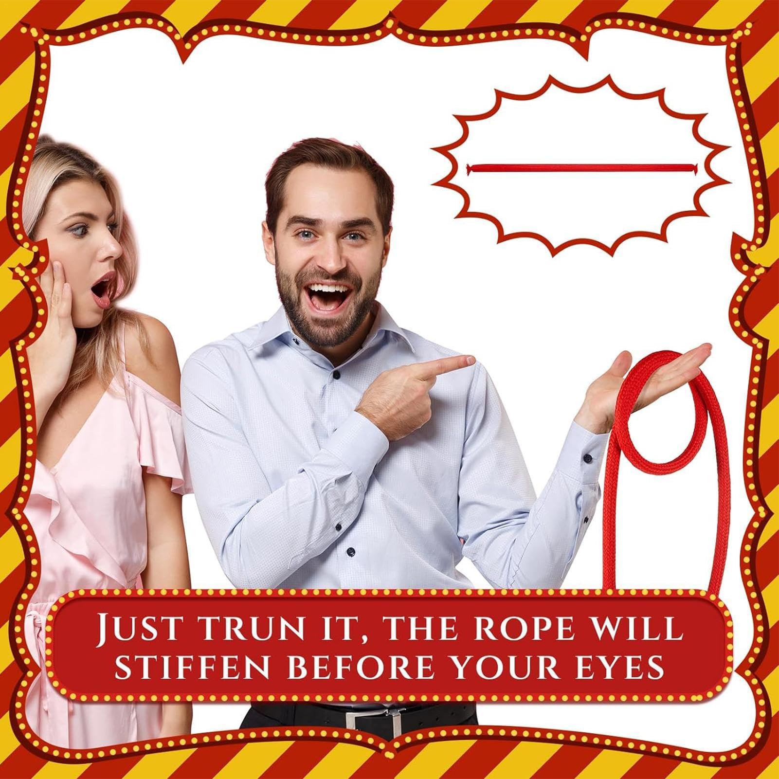 Lina magicznej sztuczki, magiczna sztuczka ze sztywnej liny, zbliżenie magicznej złudzeń lina sceniczna, gadżet iluzji, magiczne przedmioty magiczna lina 92 cm