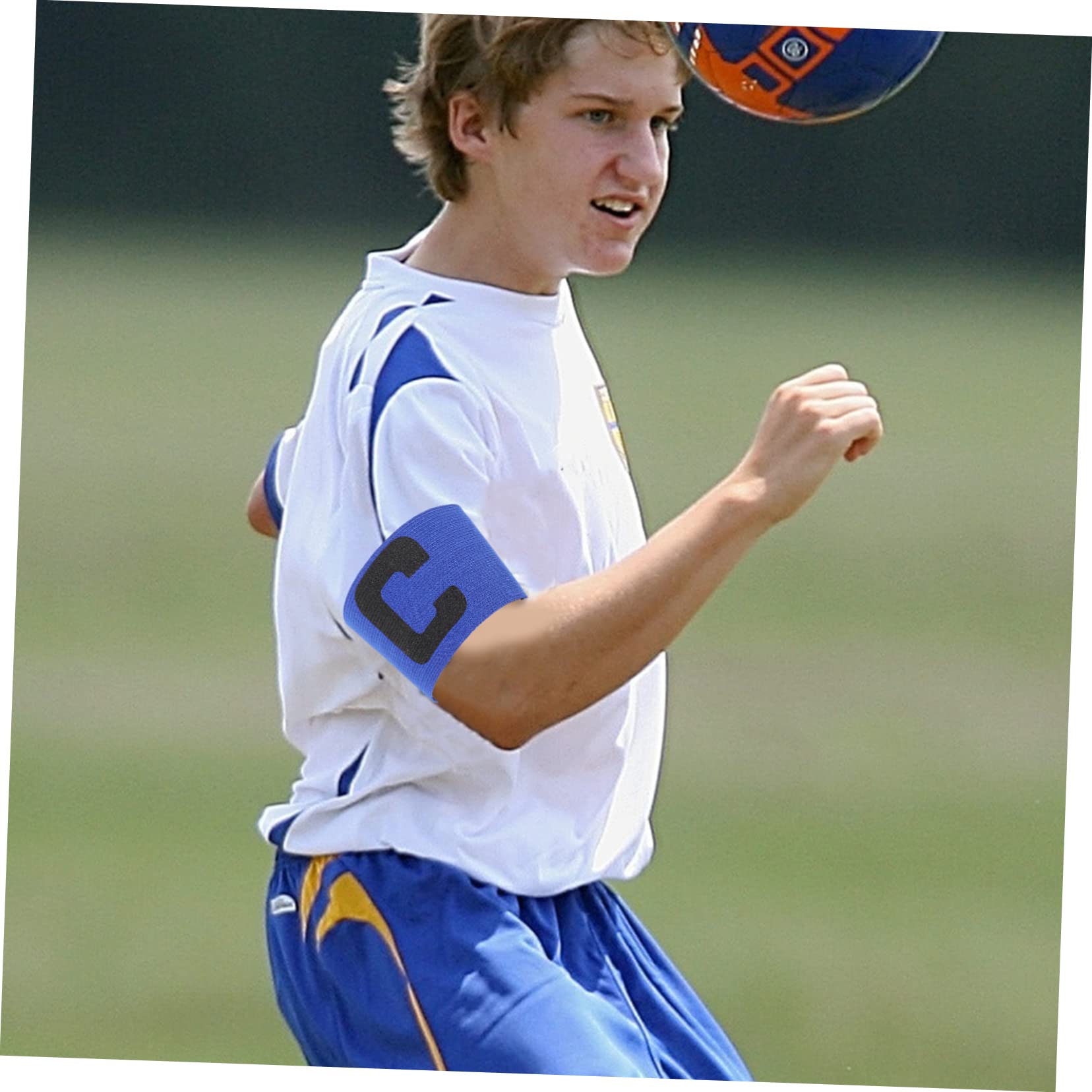 HANABASS Captain Armband White Football Captain Armband Soccer Arm Sign Sports Leader