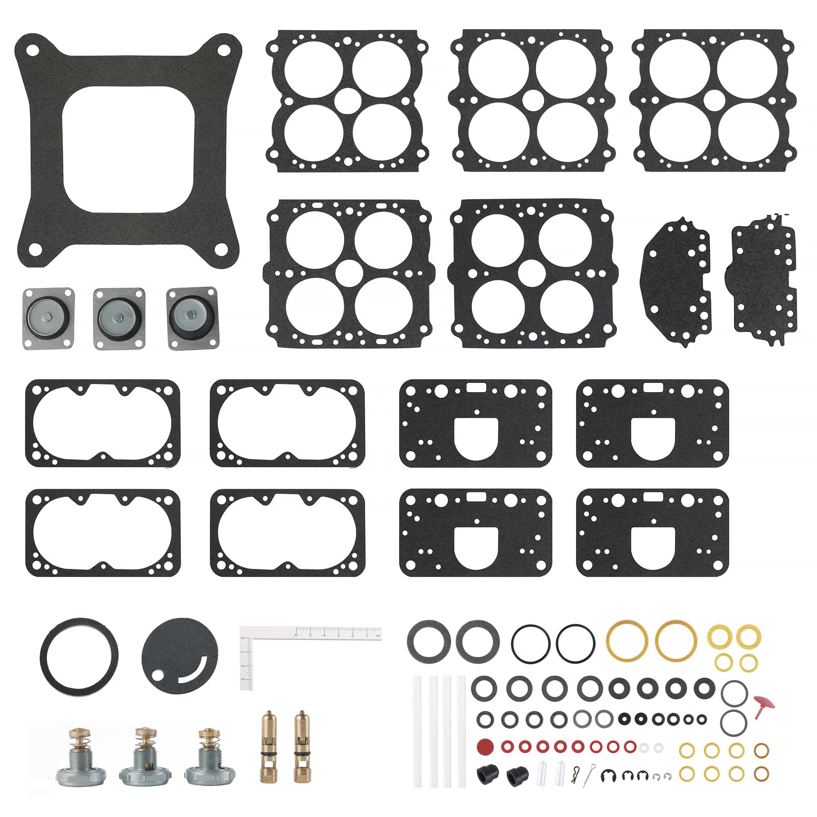 37-485 Carburetor Rebuild Kit Fit for Holley 4 Barrel Gasoline Double Pumper Carburetors (Models 4150, 600, 650, 700, 750, 800, 850 CFM)