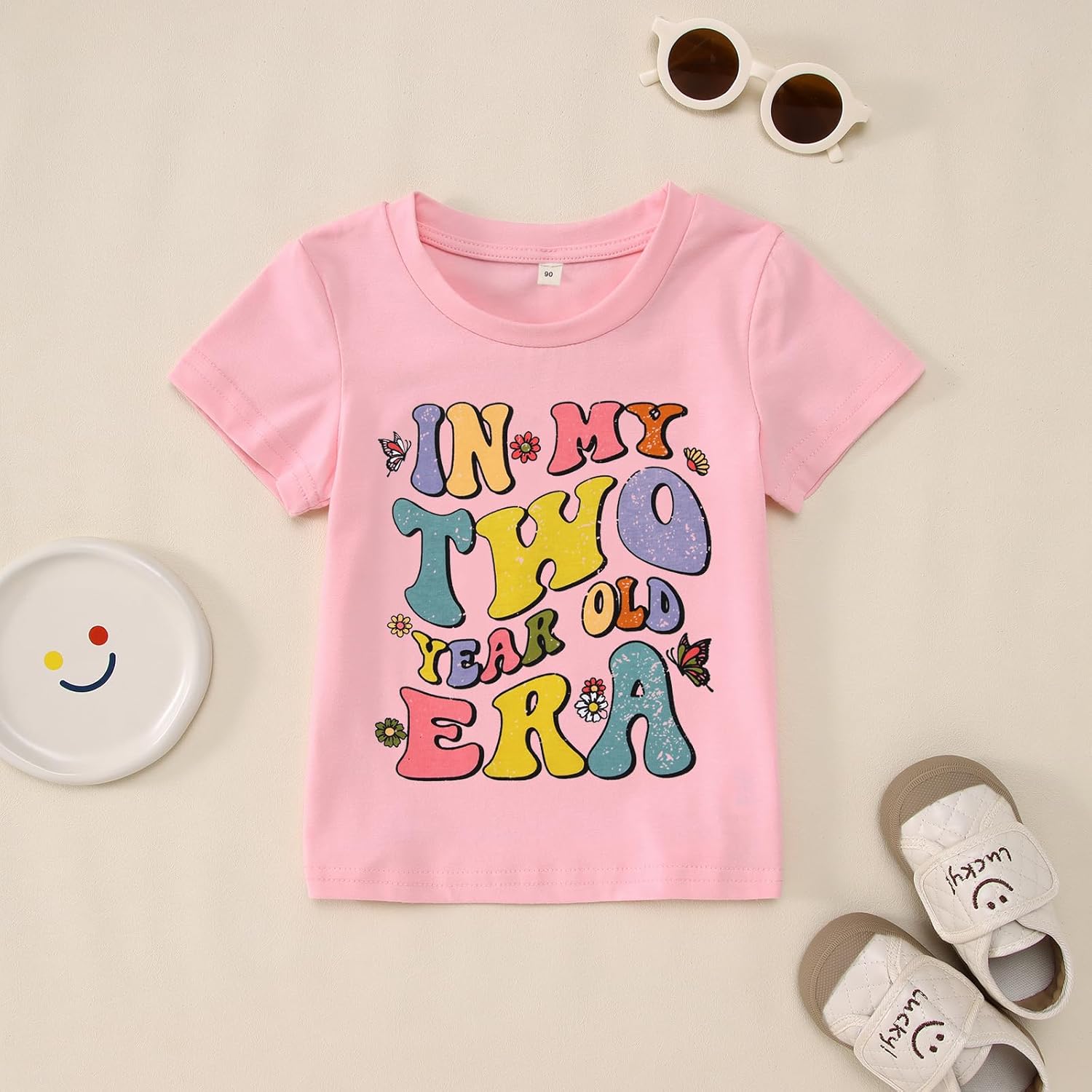 BOUTIKOME in My One-Seven Years Old Era Birthday Shirts Toddler Baby Girls T-Shirt Tees Party Outfits Short Sleeve Tops - Image 3