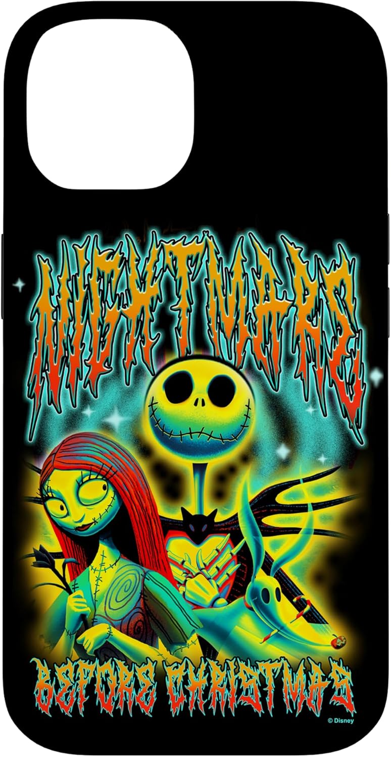 Disney The Nightmare Before Christmas Jack & Sally Neon Logo Case for iPhone XR