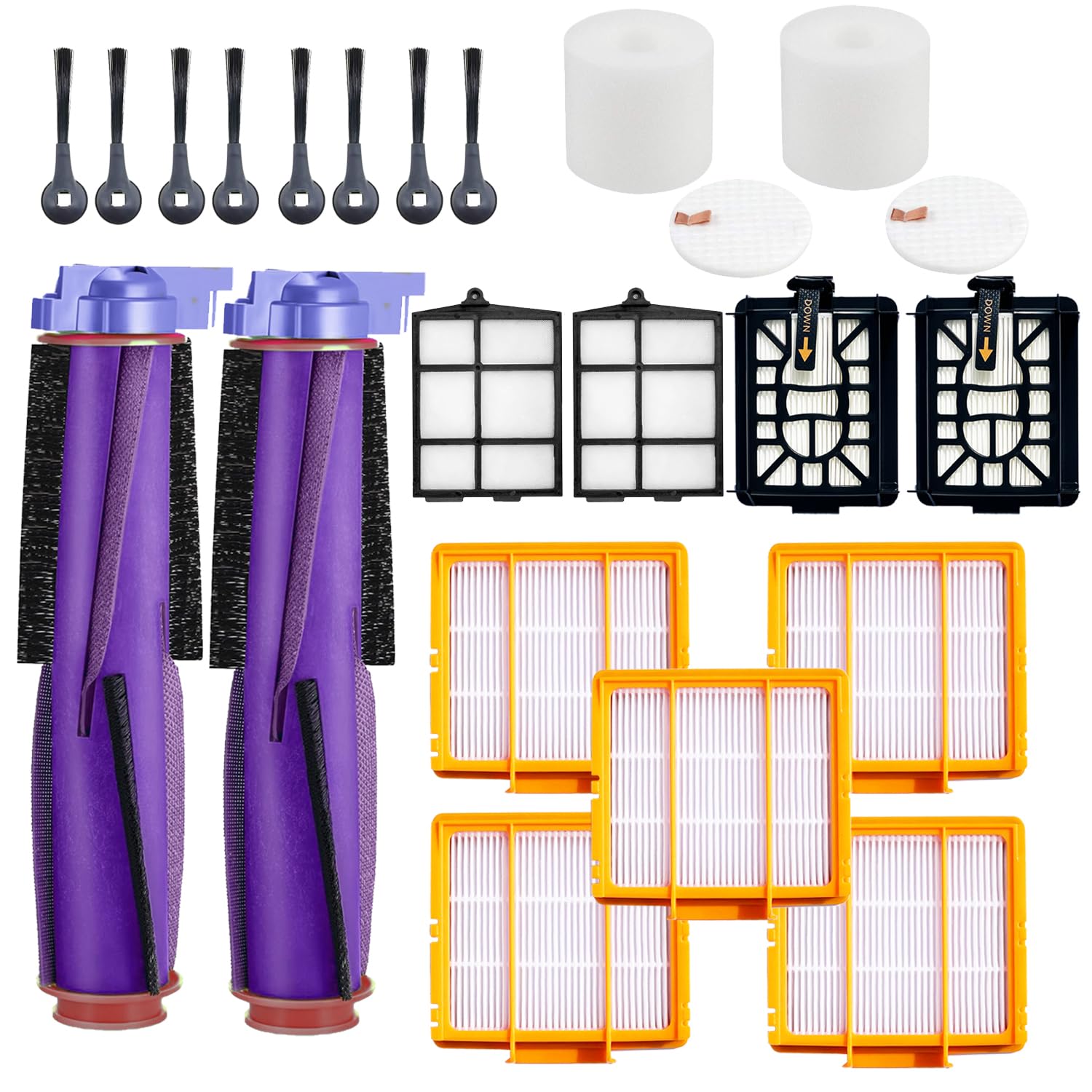 Lot De 8 Serpillères Lavables Pour Robot Shark AV2800ZE, RV2820YE - Microfibre Réutilisable - Lavable En Machine - 5