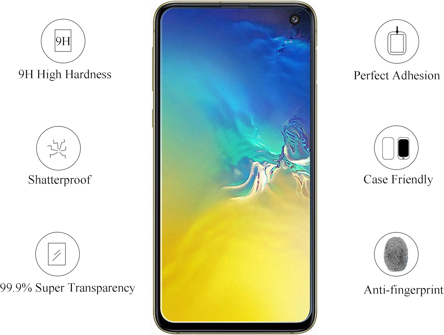 Ailun Screen Protector Compatible with Galaxy S10e 5.8 Inch 2019 Only 3 Pack 9H Hardness Tempered Glass Ultra Clear Anti Scratch Case Friendly