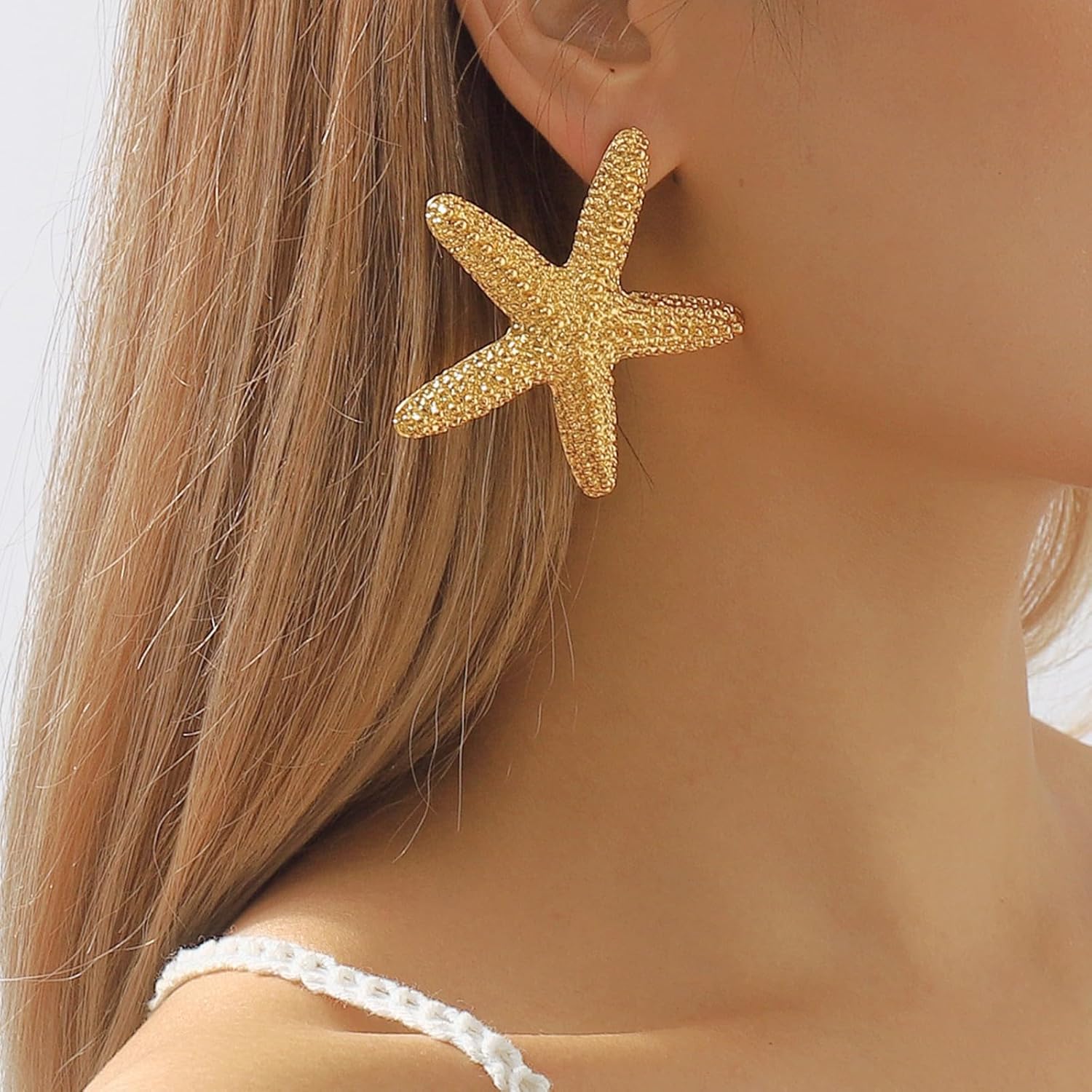 Starfish Stud Earrings for Women,Statement Boho Geometric Star Earrings Charm Beach Ocean Summer Jewelry Gift - Image 2
