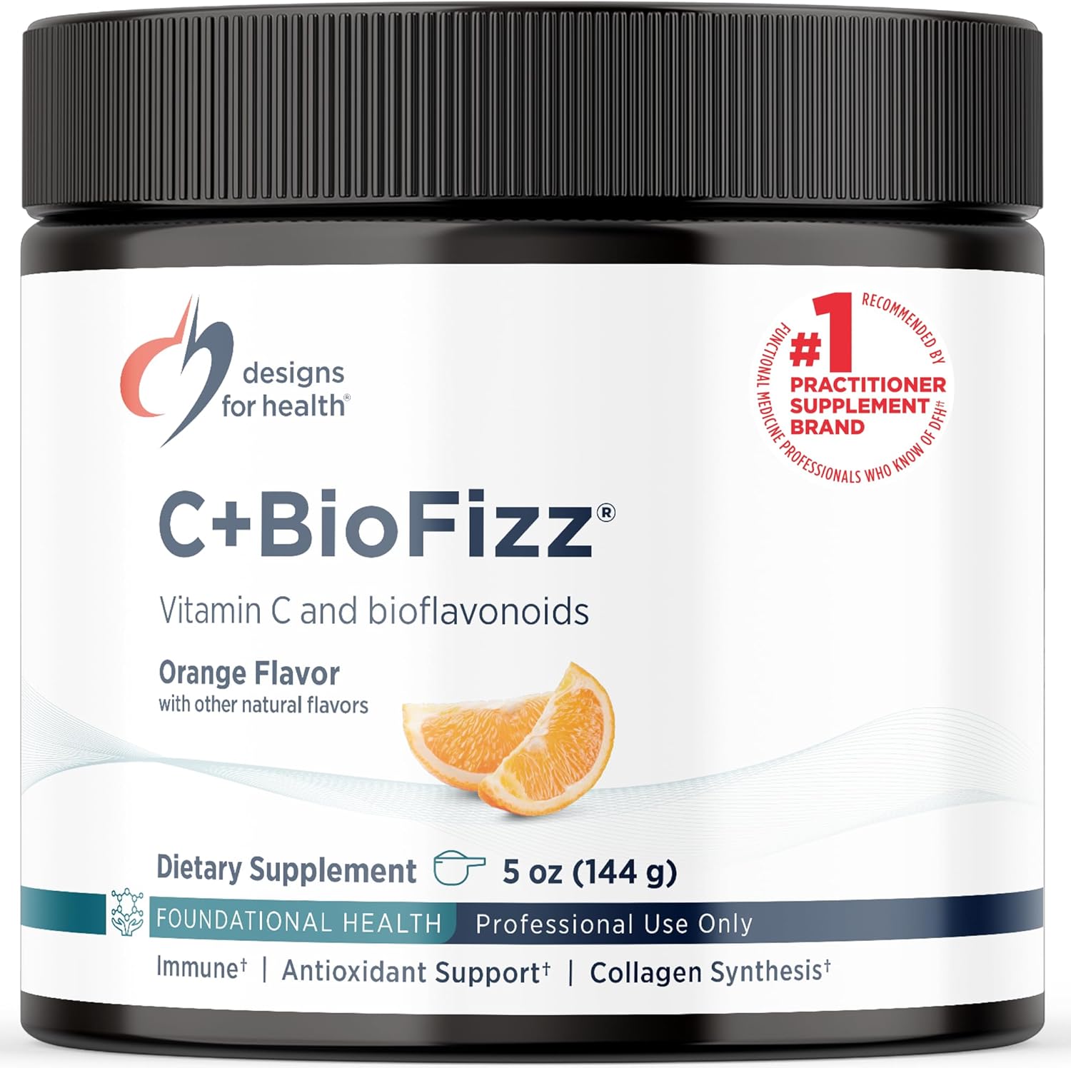 Designs for Health C+BioFizz Fizzy Vitamin C Drink Powder High Potency Powder with Bioflavonoids - Immune + Antioxidant Support - Vegan (36 Servings / 144g)