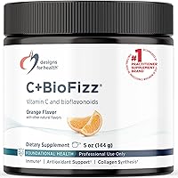 Vista 1 de Designs for Health C+BioFizz - Polvo de bebida con vitamina C efervescente de alta potencia con bioflavonoides, apoyo inmunológico + antioxidante