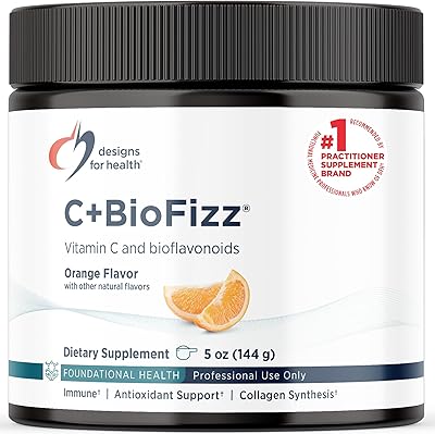 Designs for Health CBioFizz Fizzy Vitamin C Drink Powder High Potency Powder with Bioflavonoids - Immune  Antioxidant Support - Vegan 36 Servings  144g